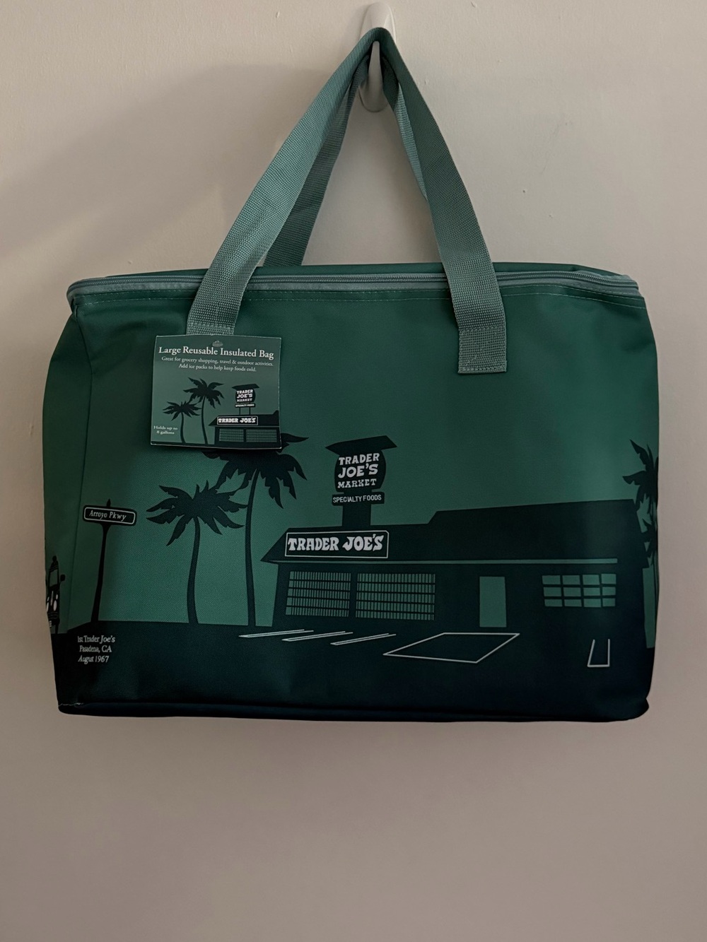Trader Joe's Large Green Insulated Tote Bag